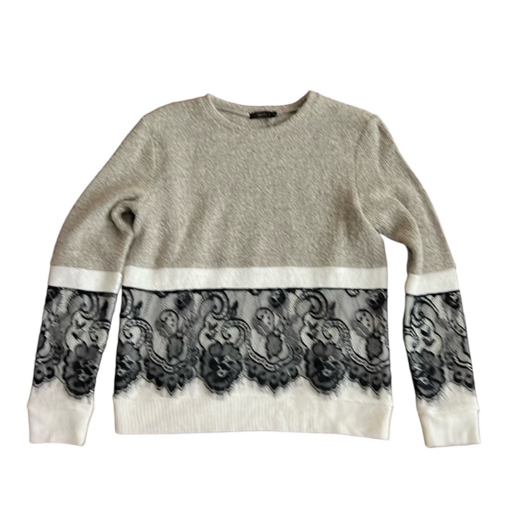 THML womens sweater with lace trim XS